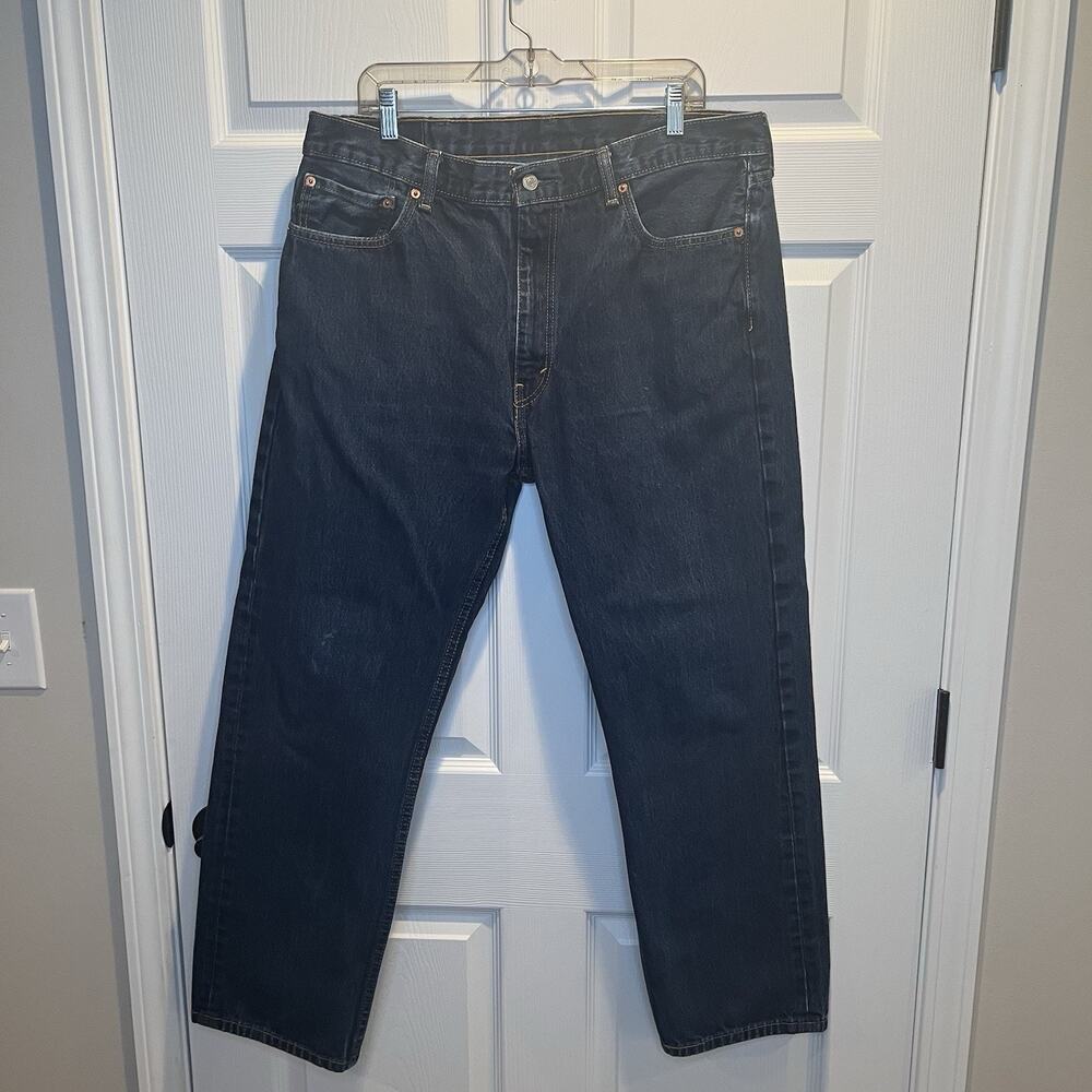 Levi’s 505 Jeans Mens 40x32 (Actual 40x29.5) Blue Denim Straight Leg Dark Wash